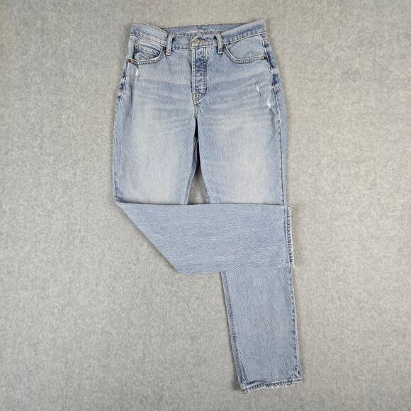 Old Navy Jeans Womens Size 4 High Rise Slouchy Straight Button Fly 29" Waist - Picture 15 of 16